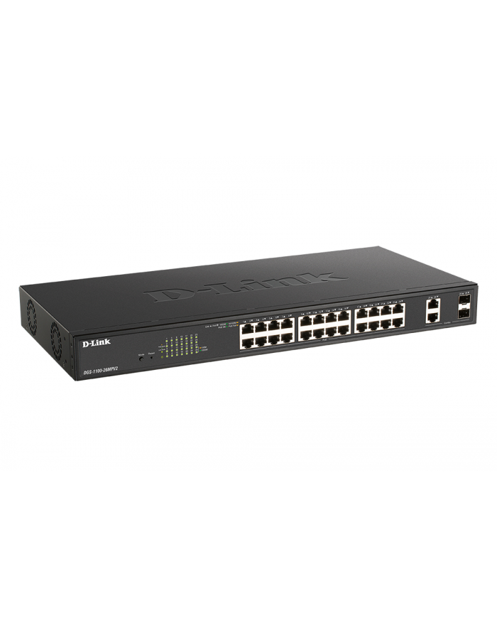 D-LINK 26-Port Layer2 PoE+ Gigabit Smart Managed Switch 24x 10/100/1000Mbps TP RJ-45 PoE Port 802.3at Power-over-Ethernet główny