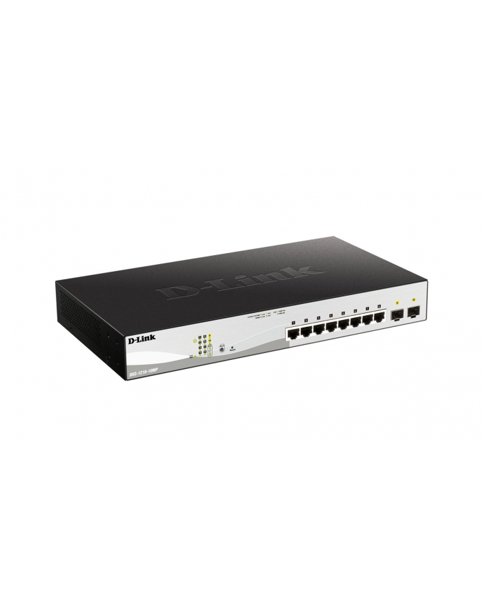 D-LINK 10-Port Layer2 PoE+ Smart Managed Gigabit Switch 8 x 10/100/1000Mbps TP RJ-45 PoE Port Port 1-8 802.3at Power-over-Eth główny