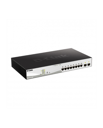 D-LINK 10-Port Layer2 PoE+ Smart Managed Gigabit Switch 8 x 10/100/1000Mbps TP RJ-45 PoE Port Port 1-8 802.3at Power-over-Eth nr 1