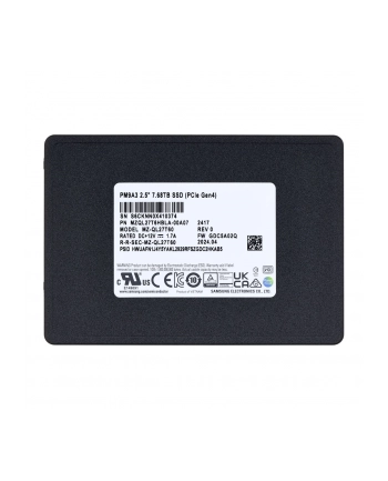 Dysk SSD Samsung PM9A3 7.68TB U.2 NVMe Gen4 MZQL27T6HBLA-00A07 (DWPD 1)