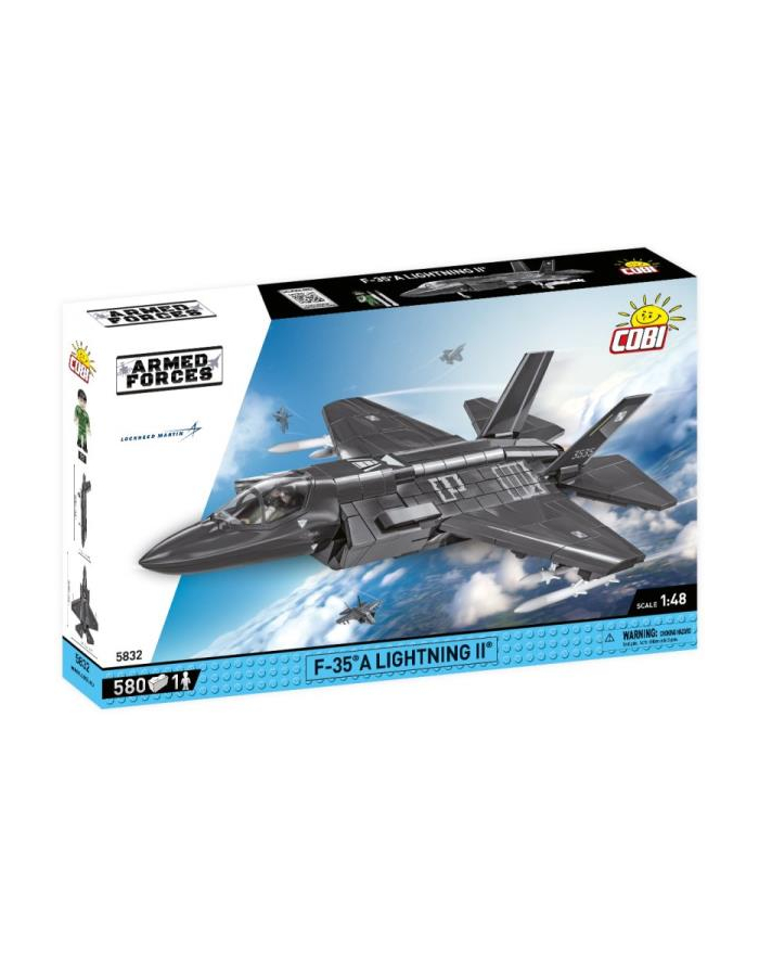 COBI 5832 Armed Forces Samolot myśliwski wielozadaniowy F-35A Lightning II Poland 580 klocków główny