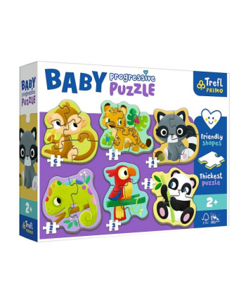 Puzzle Baby Progressive Zwierzęta exotic 44005 Trefl