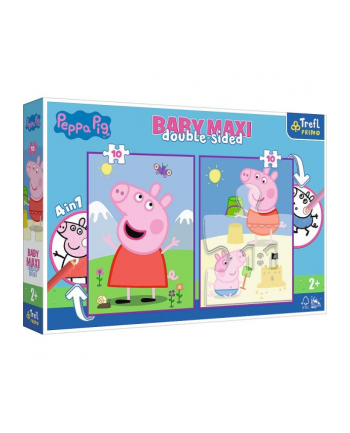 Puzzle dwustronne 2x10el BABY MAXI 4w1 Pogodny dzień Peppy. Peppa Pig 43001 Trefl