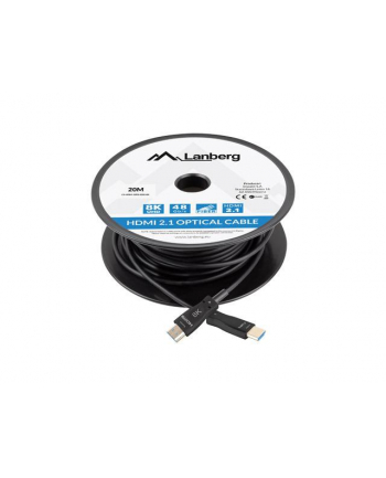 lanberg Kabel HDMI M/M v2.1 20M 8K czarny optyczny AOC