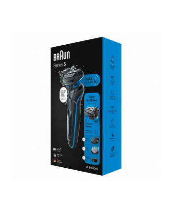 Braun Shaver 51-B4650cs	 Operating time (max) 50 min, Wet & Dry, Black/Blue