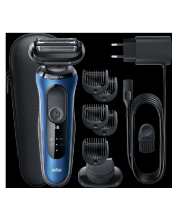 Braun Shaver 61-B1500s	 Operating time (max) 50 min, Wet & Dry, Blue/Black