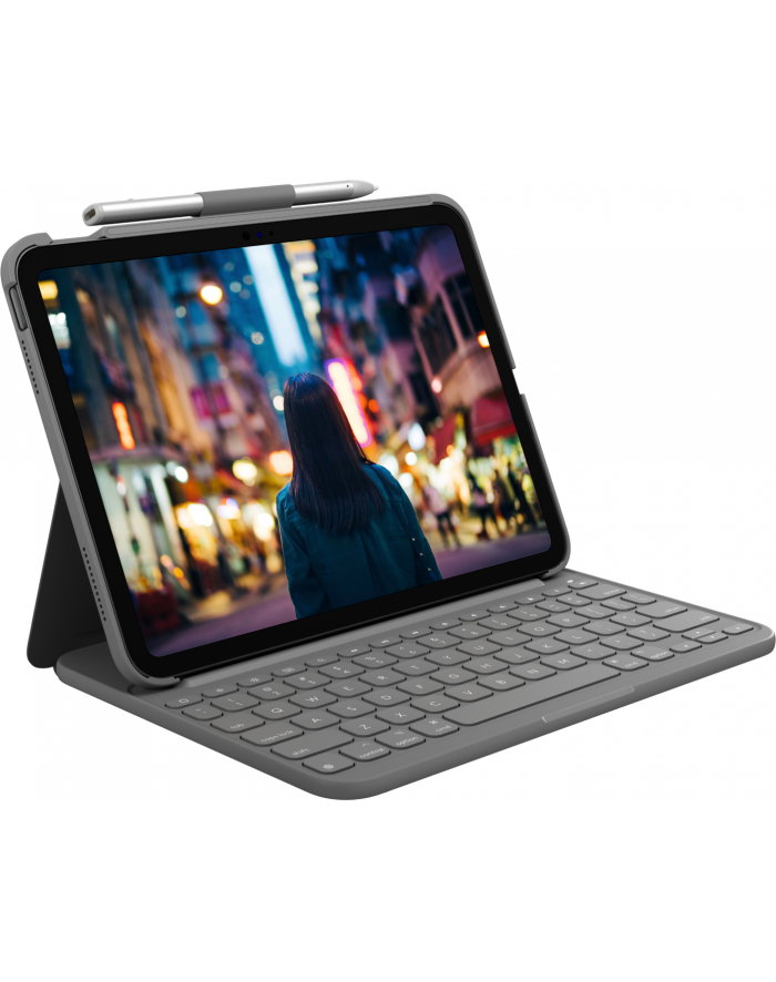 logitech Etui z klawiaturą Slim Folio do iPada 10-tej generacji US szare główny