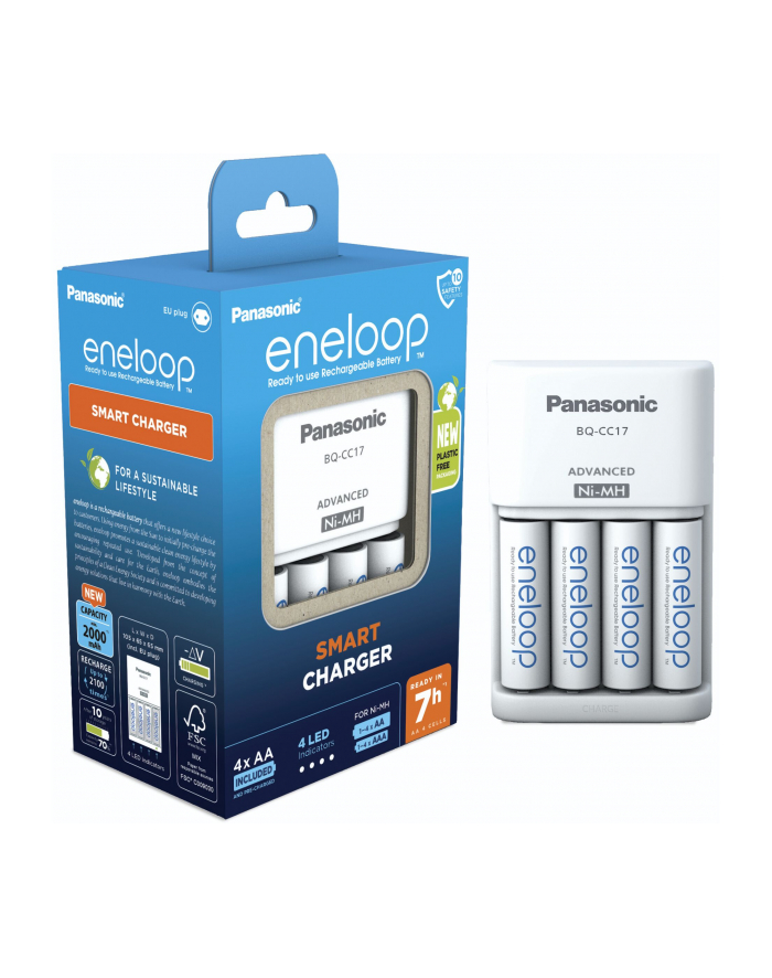 Panasonic Smart + 4X Aa Eneloop 2000 Mah KKJ17MCD40E główny