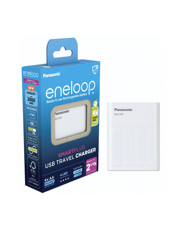 Panasonic BQ-CC87USB + 4 x Eneloop R6/AA 2000 mAh POWERBANK główny