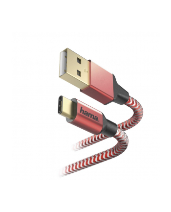 Hama Kabel USB USB Typ-C 1.5m Czerwony