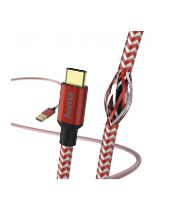 Hama Kabel USB USB Typ-C 1.5m Czerwony