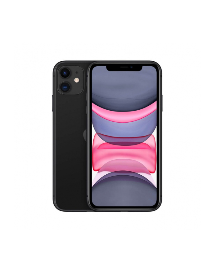 Apple iPhone 11 Black, 6.1 '', Wyświetlacz IPS LCD, 828 x 1792 pixels, Hexa-core, Internal RAM 4 GB, 128 GB, Single SIM, Nano-SIM and eSIM, 3G, 4G, Główna kamera (tył) 12+12 MP, Druga kamera (przód) 12 MP, iOS, 13, 3110 mAh główny