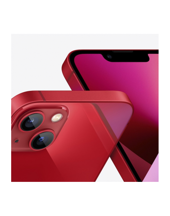 Apple iPhone 13  Red, 6.1 '', Super Retina XDR OLED, 1170 x 2532 pixels, Apple, A15 Bionic, Internal RAM 4 GB, 128 GB, Dual SIM, Nano-SIM, 3G, 4G, 5G, Główna kamera (tył) 12+12 MP, Druga kamera (przód) 12 MP, iOS, 15, 3240 mAh główny