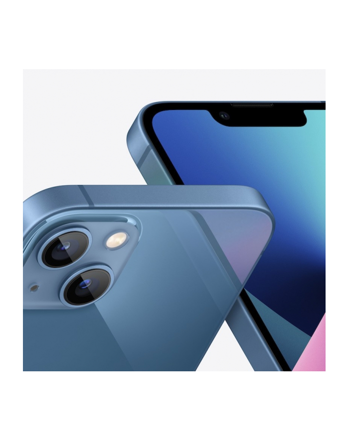 Apple iPhone 13  Blue, 6.1 '', Super Retina XDR OLED, 1170 x 2532 pixels, Apple, A15 Bionic, Internal RAM 4 GB, 128 GB, Dual SIM, Nano-SIM, 3G, 4G, 5G, Główna kamera (tył) 12+12 MP, Druga kamera (przód) 12 MP, iOS, 15, 3240 mAh główny