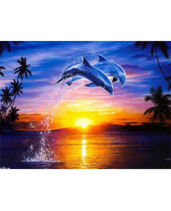 ju-piter Diamentowa mozaika Delfiny w blasku zachodzącego słońca 60244