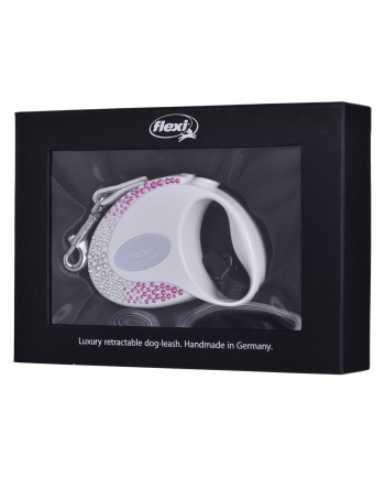 Flexi smycz automatyczna Glam Composition S 3m  biała