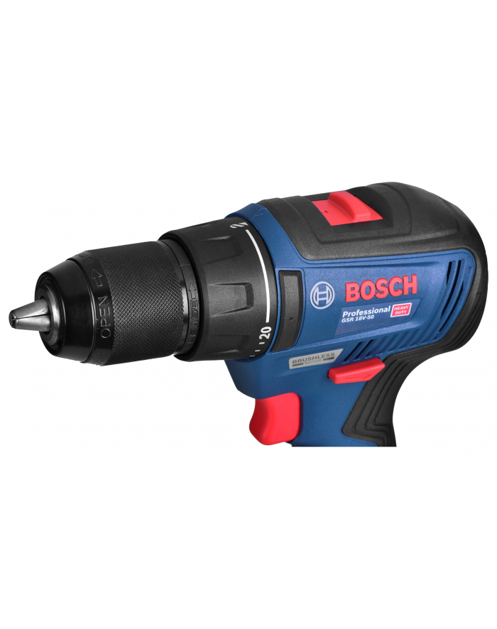 bosch Wiertarko-wkrętarka 18V 3x2 0Ah GSR 18V-50+ walizka główny