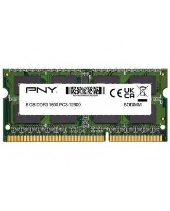 pny Pamięć do notebooka 8GB DDR3 1600MHz 12800 SOD8GBN12800/3L-SB