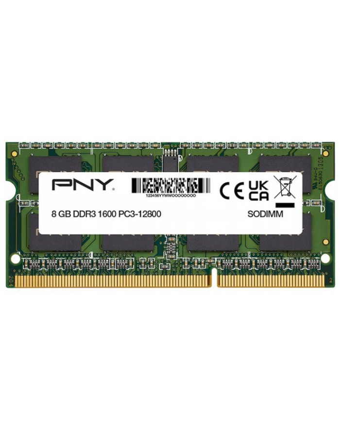 pny Pamięć do notebooka 8GB DDR3 1600MHz 12800 SOD8GBN12800/3L-SB główny