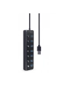 GEMBIRD 7-portowy HUB USB 3.1 Gen 1 z przełącznikami czarny - nr 7