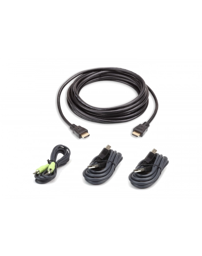 ATEN KABEL KVM  2L-7D03UHX4, [1X ZŁĄCZE MĘSKIE HDMI, ZŁĄCZE MĘSKIE USB 2.0 A, ZŁĄCZE MĘSKIE JACK 3,5 MM - 1X ZŁĄCZE MĘSKIE HDMI, ZŁĄCZE MĘSKIE JACK 3, główny