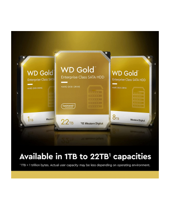 Dysk HDD WD Gold WD221KRYZ (22 TB ; 3.5 ; 512 MB; 7200 obr/min)