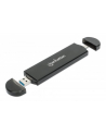 MANHATTAN M.2 NVMe and SATA SSD USB Enclosure USB-C 3.2 Gen 2 and A Male Connection For 2230/2242/2260/2280 SSDs with M Key/B+M Key - nr 29