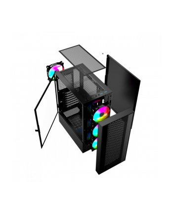 GEMBIRD obudowa komputerowa ATX Fornax 4000 podświetlenie ARGB czarna