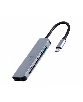 gembird Adapter wieloportowy USB-C 6w1, HDMI, USB 3.1, USB 2.0x2, czytnik kart