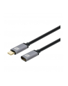 TECHLY Kabel Przedłużacz USB-C 3.2 Gen2 M/F 1m 100W 5A Czarny - nr 1