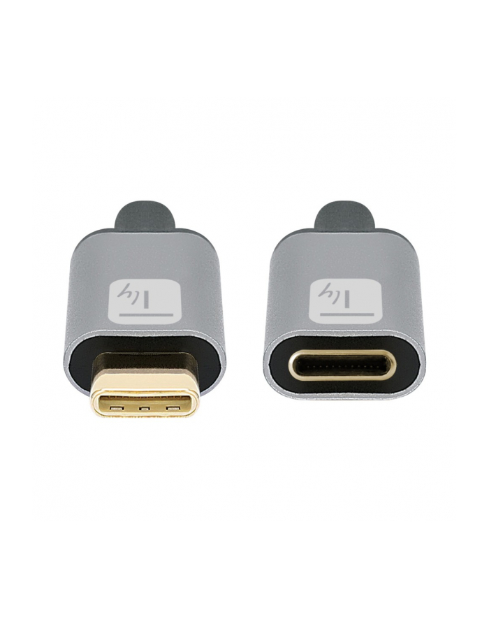 TECHLY Kabel Przedłużacz USB-C 3.2 Gen2 M/F 1m 100W 5A Czarny główny