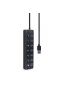 GEMBIRD 7-portowy HUB USB 3.1 Gen 1 z przełącznikami czarny - nr 10