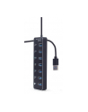 GEMBIRD 7-portowy HUB USB 3.1 Gen 1 z przełącznikami czarny - nr 11