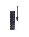 GEMBIRD 7-portowy HUB USB 3.1 Gen 1 z przełącznikami czarny - nr 12