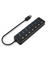 GEMBIRD 7-portowy HUB USB 3.1 Gen 1 z przełącznikami czarny - nr 9