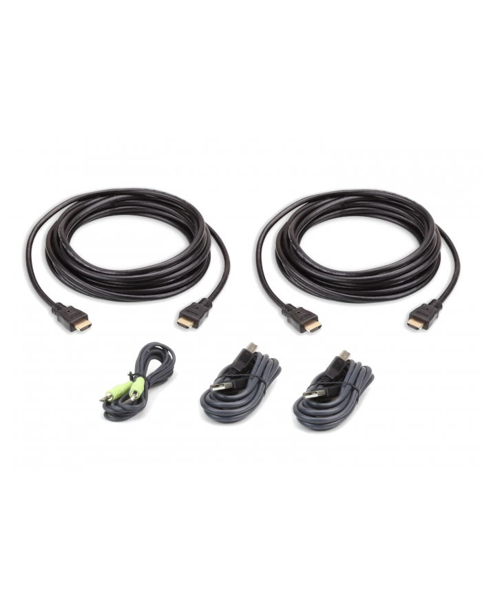 ATEN KABEL KVM  2L-7D03UHX5, [1X ZŁĄCZE MĘSKIE HDMI, ZŁĄCZE MĘSKIE USB 2.0 A, ZŁĄCZE MĘSKIE JACK 3,5 MM - 1X ZŁĄCZE MĘSKIE HDMI, ZŁĄCZE MĘSKIE JACK 3, główny