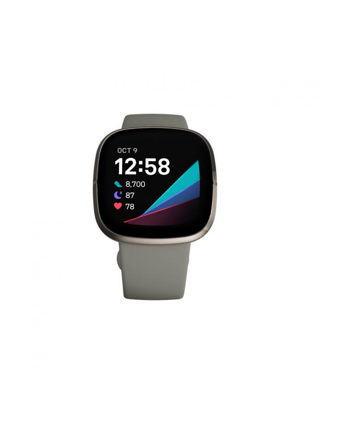 Fitbit Sense Smartwatch sage grey/silver stainless steel główny