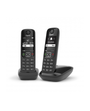 Gigaset AS690 Duo D-ECT Cordless Phone Kolor: CZARNY