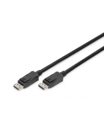 Kabel DisplayPort DIGITUS z zatrzaskami 8K 30Hz UHD Typ DP/DP M/M czarny 1m