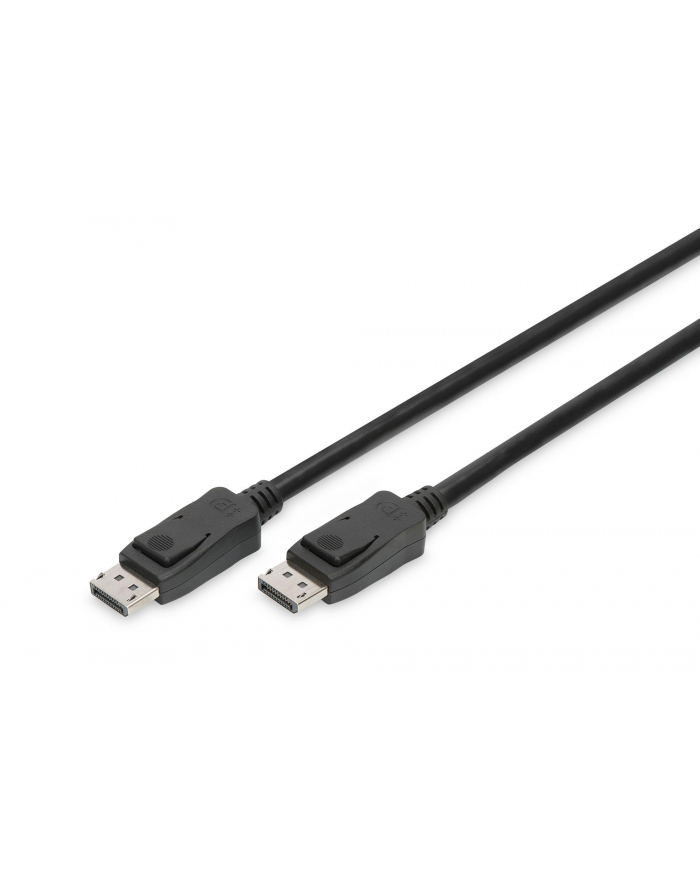Kabel DisplayPort DIGITUS z zatrzaskami 8K 30Hz UHD Typ DP/DP M/M czarny 1m główny