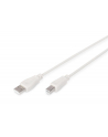 Kabel drukarkowy USB DIGITUS 2.0 A/M - USB B /M, 1,8m Beżowy - nr 1