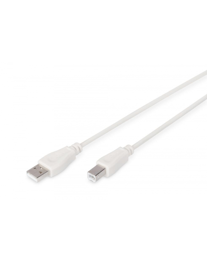 Kabel drukarkowy USB DIGITUS 2.0 A/M - USB B /M, 1,8m Beżowy główny
