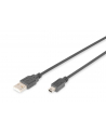 Kabel USB DIGITUS 2.0 A/M - mini B/M, 1m - nr 1