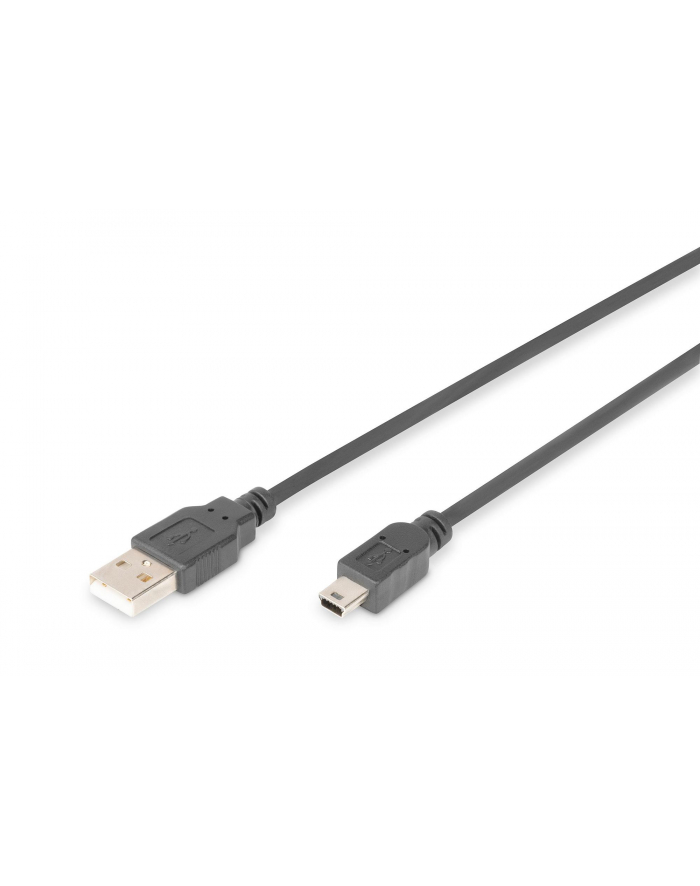 Kabel USB DIGITUS 2.0 A/M - mini B/M, 1m główny