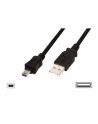 Kabel USB DIGITUS 2.0 A/M - mini B/M, 1,8m czarny - nr 2