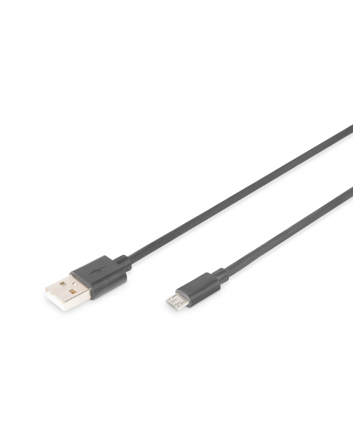 Kabel USB DIGITUS 2.0, typ A - B micro, 3m czarny główny