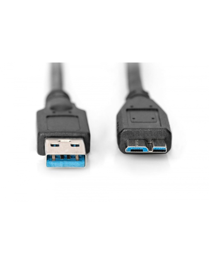Kabel DIGITUS USB 3.1 Gen.1 SuperSpeed 5Gbps Typ USB A/microB M/M czarny 1m główny