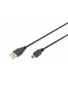 Kabel USB2.0 DIGITUS AK-300130-010-S Canon USB A/miniUSB B 1m - nr 1