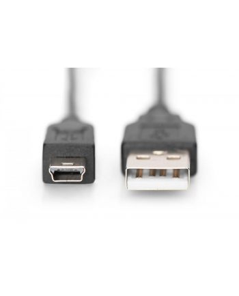 Kabel USB2.0 DIGITUS AK-300130-010-S Canon USB A/miniUSB B 1m nr 2