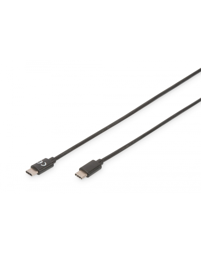 Kabel USB 2.0 DIGITUS HighSpeed Typ USB C/USB C M/M czarny 1,0m główny